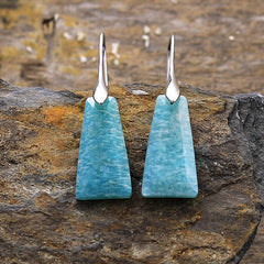 Bohemian geometric pendant earrings popular natural stone jewelry