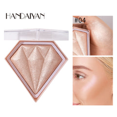 Diamond Highlighter Powder Brighten Skin Tone Repair Glitter Powder Nose Shadow Modification Stereo Brightening