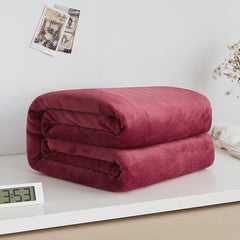 Thick blanket, solid color blanket, single-layer nap, coral fleece blanket, winter flannel blanket