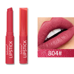 Durable Waterproof Non Stick Cup Genuine Six Color Lipstick Matte Velvet Foggy Lipstick