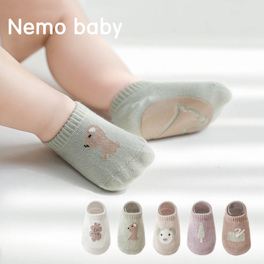Spring And Summer New Baby Floor Socks Combed Cotton Non-Slip