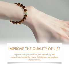 Gold Wire Sandalwood Bead String New Chinese Style Simple Minority Sense Ancient Style Style Play Decorative Bracelet