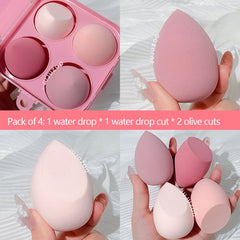 4PCS Water Drop Beauty Makeup Sponge Cosmetic Puff Blending Facial Foundation Powder Make Up Sponges Accessories Maquillaje