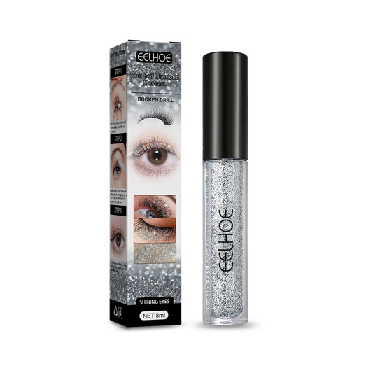 Crushed Diamond Mascara, Set Primer Instant Dry Film Flash Tear Eye Non-Smell-Free Mascara