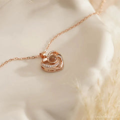 Fashion Heart Necklace Custom Projection Picture Custom Photo Pendant Necklace Valentine's Day Gift Jewelry