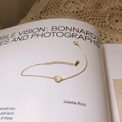 925 Sterling Silver White Chalcedony Bracelet