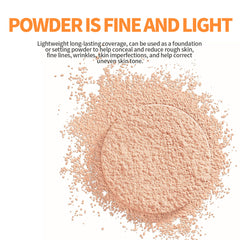 Loose Powder, Fade Fine Lines, Waterproof, Sweat Resistant Makeup Natural Concealer Complete Makeup Powder Light And Delicate