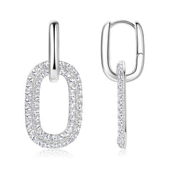 2.16 Carat Moissanite 925 Sterling Silver Earrings