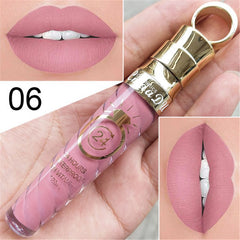20 Colors Lipstick Waterproof Long Lasting Matte+Shimmer Mental Beauty Lip Gloss Nude Glitter Lip Gloss Beauty Red Lip Tint New