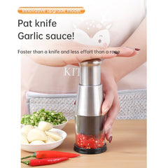 Manual Patting Knife, Stainless Steel, All Steel, Multifunctional Garlic Pester, Household Kitchen Cutter, Garlic Pester