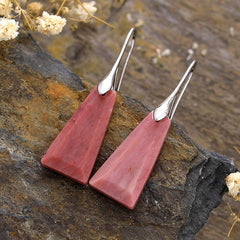Bohemian geometric pendant earrings popular natural stone jewelry