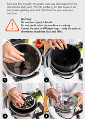 Food Cutter For Thermomix TM5 TM6 Chopper Vegetable Peeler Cooking Masher Slicing Shredding Multifunctional Fine Peeler Set