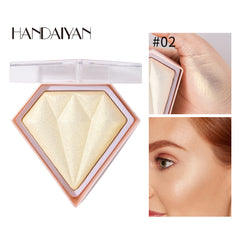 Diamond Highlighter Powder Brighten Skin Tone Repair Glitter Powder Nose Shadow Modification Stereo Brightening
