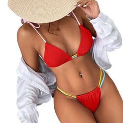 Women's swimsuit, women's split bikini, lace up tight and sexy swimsuit