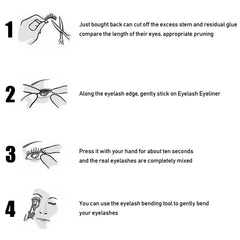 Eyeliner And Eyelash Stickers, Self-Adhesive False Eyelashes With European And American 3d Eyelash Eyeshadow Eyeliner