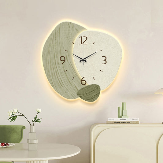 Cream Color Creative Living Room Wall Clock, Fashionable and Elegant Home Decor