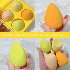 4PCS Water Drop Beauty Makeup Sponge Cosmetic Puff Blending Facial Foundation Powder Make Up Sponges Accessories Maquillaje
