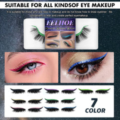 Eyeliner And Eyelash Stickers, Self-Adhesive False Eyelashes With European And American 3d Eyelash Eyeshadow Eyeliner