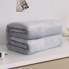 Thick blanket, solid color blanket, single-layer nap, coral fleece blanket, winter flannel blanket