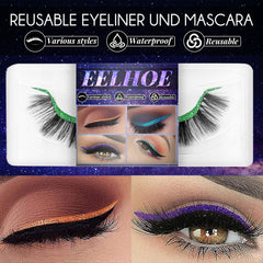 Eyeliner And Eyelash Stickers, Self-Adhesive False Eyelashes With European And American 3d Eyelash Eyeshadow Eyeliner