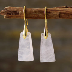 Bohemian geometric pendant earrings popular natural stone jewelry