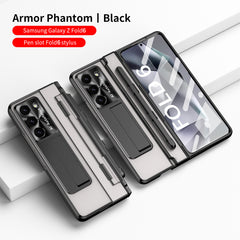 Samsung zfold 6 phone case FOLD5 flat hinge folding pen slot protective cover W23 electroplated lens film suitable