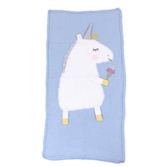 60*120cm Baby Blankets Infant Kids Unicorn animal Soft Warm knit Swaddle Kids Bath Towel Lovely Newborn Baby Bedding Props