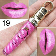 20 Colors Lipstick Waterproof Long Lasting Matte+Shimmer Mental Beauty Lip Gloss Nude Glitter Lip Gloss Beauty Red Lip Tint New