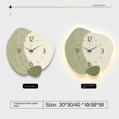 Cream Color Creative Living Room Wall Clock, Fashionable and Elegant Home Decor