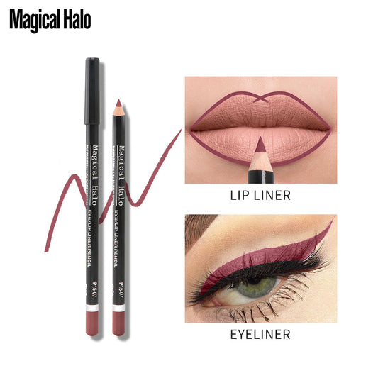 Magical Halo Easy To Color Lip Liner / Eyeliner 10 Colors Waterproof Lip Pencil That Lasts Makeup And Does Not Fade