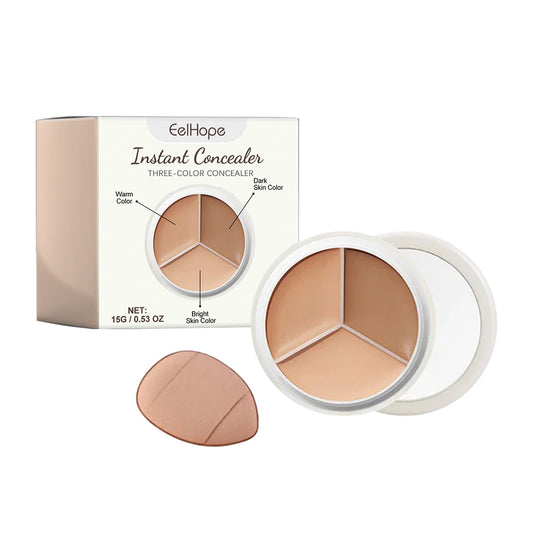 Three-Color Concealer, Natural Cover Dark Black Rim Of The Eye Spots Blain To Imprint Carry Bright Color Of Skin Concealer