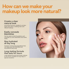 Concealer Oil Control Liquid Foundation Natural Light Foundation To Cover Skin Blemishes Invisible Pore Foundation