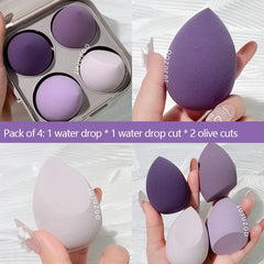 4PCS Water Drop Beauty Makeup Sponge Cosmetic Puff Blending Facial Foundation Powder Make Up Sponges Accessories Maquillaje