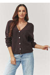 Cardigan model 223259 Makadamia