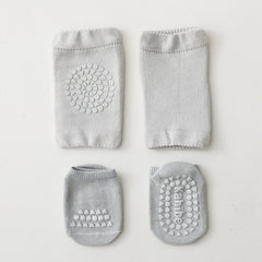 Summer New Knee Pad Socks Set Knee Pad Baby Floor Socks