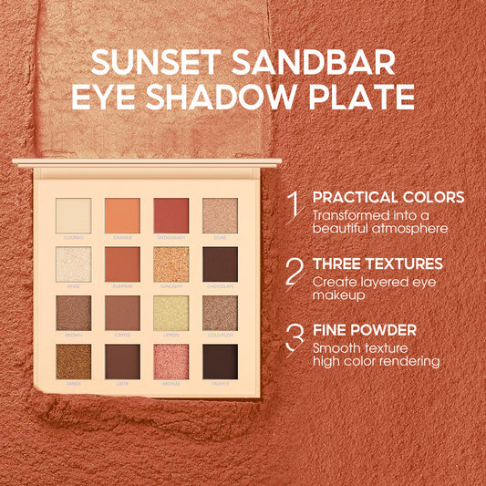 Mee Carney Beauty Makeup 16 Color Eye Shadow Plate Ins Matte Pearl Glitter Pink Earth Color Eye Shadow Plate MC12