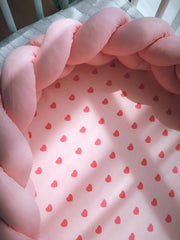 All-Cotton Woven Folding Portable Crib Bionic Removable Manual Fence