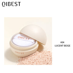 QIBEST Matte Setting Loose Powder Waterproof Natural Concealer Setting Powder Lightweight and Delicate Repairing Powder