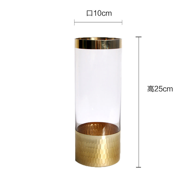 Glass vase modern transparent hydroponic flower vase home decoration ornaments