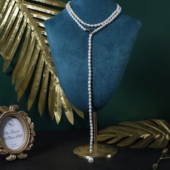 80cm Long Natural Pearl Chain Necklace for Women Female Jewelry Real Mini Small Baroque Pearl Tassel Necklace Choker