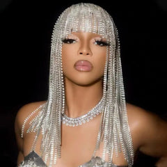 Water Diamond Long Flow Su Hair Hoop Headpiece Punk Hair Chain