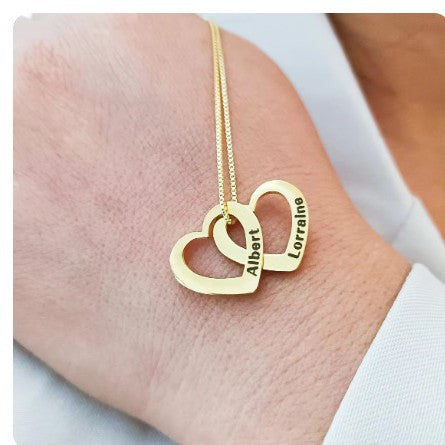 Stainless steel heart-shaped necklaces for women in three colors fashionable and versatile jewelry