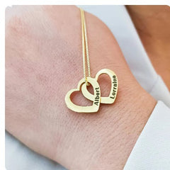 Stainless steel heart-shaped necklaces for women in three colors fashionable and versatile jewelry