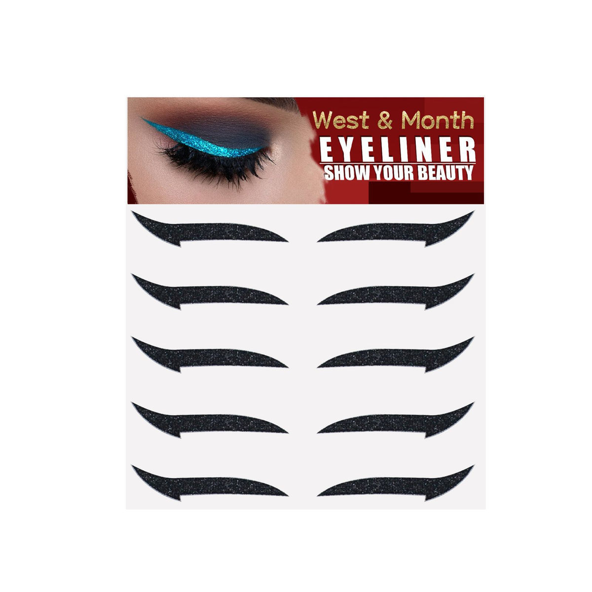 Eyeliner Stickers, Silver Light Makeup Eye Patch Party Nightclub Stage Silver Light Stage Double Eyelid Patch