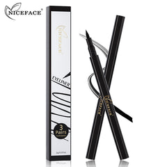NICEFACE Eyeliner 3 In 1 Multifunctional Waterproof Anti-Smudge Non-Magnetic Natural Sticky Eyeliner