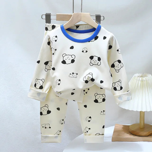 2-Piece Set Soft Cotton Pajamas Children Boys Girls