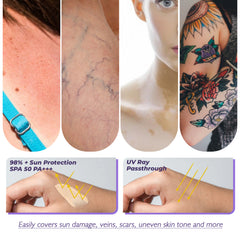 Body Concealer, Waterproof Cover Tattoo Scars Birthmark Invisible Body Concealer