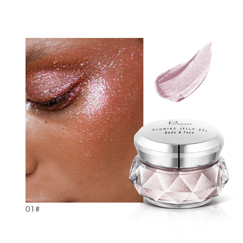 Pudaier Jelly Gel Face Highlighter Body Highlighter Mermaid Eyeshadow