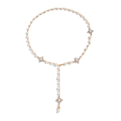 Cold Wind Cross Pearl Necklace Set