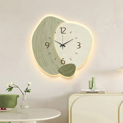 Cream Color Creative Living Room Wall Clock, Fashionable and Elegant Home Decor